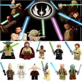 Legoing Star Wars Jedi Yoda Windu Master Obi Wan Luke Compatible Legoings StarWars Building Blocks Toys For Children Star War