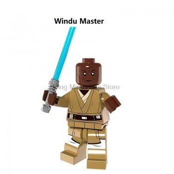 Legoing Star Wars Jedi Yoda Windu Master Obi Wan Luke Compatible Legoings StarWars Building Blocks Toys For Children Star War