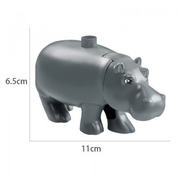 Diy Building Blocks Compatible LegoINGLY Duploe Animals Models Dinosaur Deer Panda Elephant Penguin Figures Toys For Children