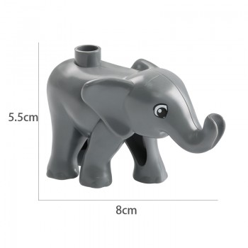 Diy Building Blocks Compatible LegoINGLY Duploe Animals Models Dinosaur Deer Panda Elephant Penguin Figures Toys For Children