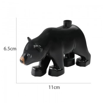 Diy Building Blocks Compatible LegoINGLY Duploe Animals Models Dinosaur Deer Panda Elephant Penguin Figures Toys For Children