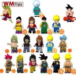 Single Dragon Ball Z Legoings Broly Burdock Vegeta Saint Saiyan Goku Chichi Brick Building Blocks Toys for Children Gifts Boys