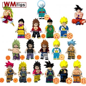 Single Dragon Ball Z Legoings Broly Burdock Vegeta Saint Saiyan Goku Chichi Brick Building Blocks Toys for Children Gifts Boys