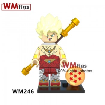 Single Dragon Ball Z Legoings Broly Burdock Vegeta Saint Saiyan Goku Chichi Brick Building Blocks Toys for Children Gifts Boys