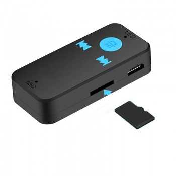 USB Bluetooth Receiver 3 in 1 Wireless 4.0 Bluetooth Adapter 3.5mm Audio Jack TF Card Reader MIC Call Support For Car Speaker X6