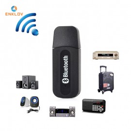 ENKLOV Bluetooth V2.1+EDR USB Drive Audio Receiver 3.5mm Cable Black Bluetooth Car kit For Phoneamp;Computer Bluetooth Adapter