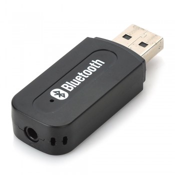 ENKLOV Bluetooth V2.1+EDR USB Drive Audio Receiver 3.5mm Cable Black Bluetooth Car kit For Phoneamp;Computer Bluetooth Adapter