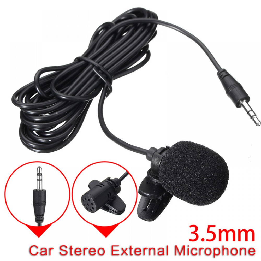 Hot Sell 50Hz-20KHz 3.5mm External Microphone For Car Audio DVD Player GPS Stereo Bluetooth Enabled Mic Kits