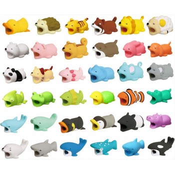 1pcs Cute Animals Usb Charger Cable Bite Protector for Iphone Andriod USB Cable Charger Protector Dropshipping