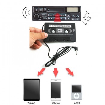 Car-styling Universal 3.5mm AUX Car Audio Cassette Tape Adapter Transmitters for MP3 Cell phone Black Auto New