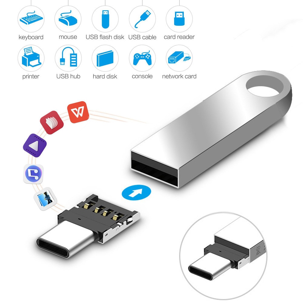 USB C to USB A 3.0 Adapter Convert Connector Premium Aluminum For MacBook  10.19
