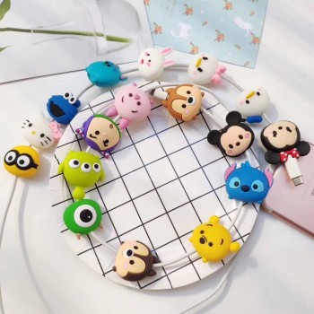 New Cute Cartoon Animal Cable Protector for iPhone USB bite Data Cable Chompers Charger Wire Winder Organizer Doll Model
