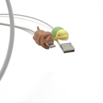 12 styles Cable Protectors Bite for Iphone cable Winder Phone holder Accessory opp bag packaging