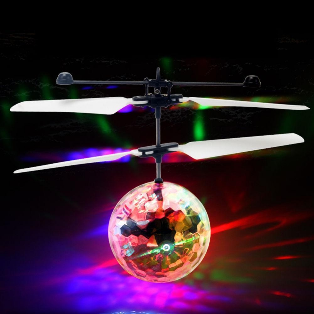 RC Flying Ball Luminous Kids Flight Balls Electronic Infrared Induction Aircraft Remote Control Toys LED Light Mini Helicopter