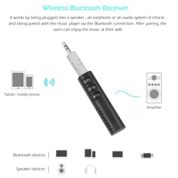 Bluetooth Aux Mini Audio Receiver Bluetooth 3.5mm Jack Handsfree Auto Bluetooth Car Kit MP3 Music Adapter Aux Bluetooth