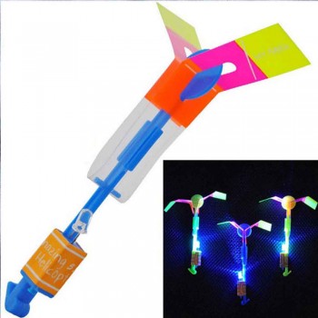 50/100PCS Rocket Flash Arrow Luminous Big Slingshot LED Light  Arrows Flash Helicopter Flying Emitting Childrens Toys Gift