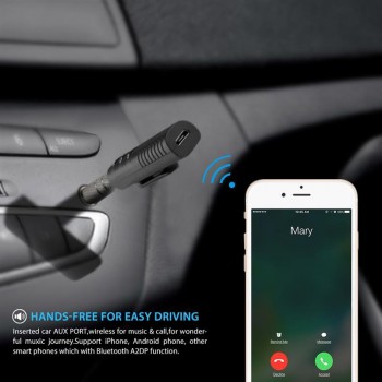 Car Bluetooth Audio Receiver 3.5mm Jack Bluetooth Car Kit Hands Free Music Audio Receiver Adapter Auto AUX For Speaker Headphone