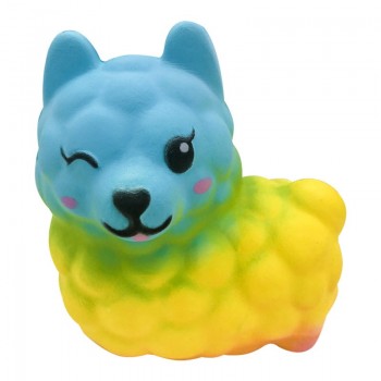 Funny Creative Squishy Cartoon fries Dazzle color Alpaca Slow Rising Relieves Stress Toys Gift For Children birthday present
