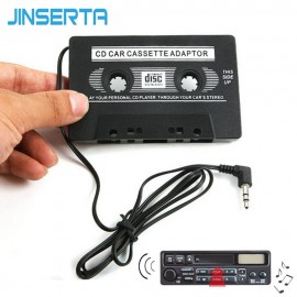 JINSERTA 3.5mm AUX Car Audio Cassette Tape Adapter Transmitters Universal Car-styling for MP3 Cell phone Black Auto