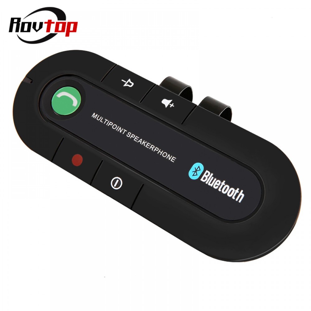 Rovtop Multipoint Speakerphone 4.1 EDR Wireless Handsfree Car Bluetooth Receiver Kit MP3 Music Player for IPhone Android Z2