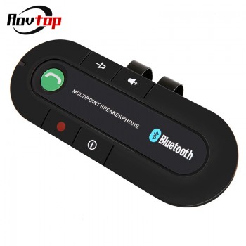Rovtop Multipoint Speakerphone 4.1 EDR Wireless Handsfree Car Bluetooth Receiver Kit MP3 Music Player for IPhone Android Z2