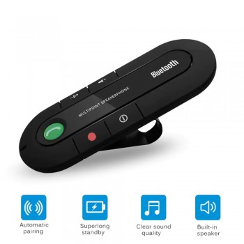 Rovtop Multipoint Speakerphone 4.1 EDR Wireless Handsfree Car Bluetooth Receiver Kit MP3 Music Player for IPhone Android Z2