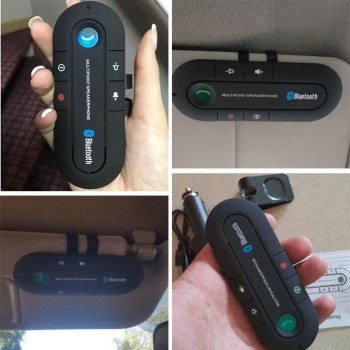 Rovtop Multipoint Speakerphone 4.1 EDR Wireless Handsfree Car Bluetooth Receiver Kit MP3 Music Player for IPhone Android Z2