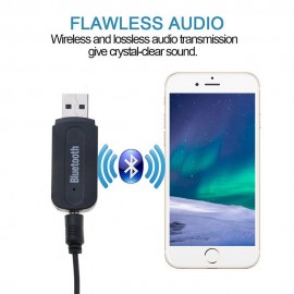 Stereo audio USB bluetooth receiver wireless bluetooth car kit 3.5 mm jack aux music receiver for car home speaker for phone