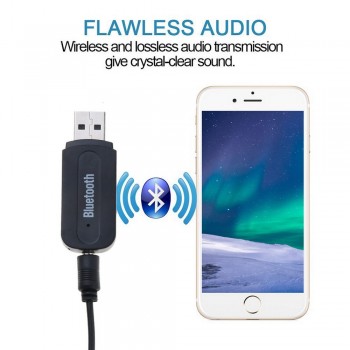Stereo audio USB bluetooth receiver wireless bluetooth car kit 3.5 mm jack aux music receiver for car home speaker for phone