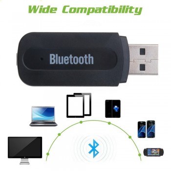 Stereo audio USB bluetooth receiver wireless bluetooth car kit 3.5 mm jack aux music receiver for car home speaker for phone
