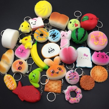 Squishy 10-50Pcs/Lot   Squeeze Lovely Cute Soft Mini Bread Cake ice Cream Toy Phone Straps Kids Wholesale