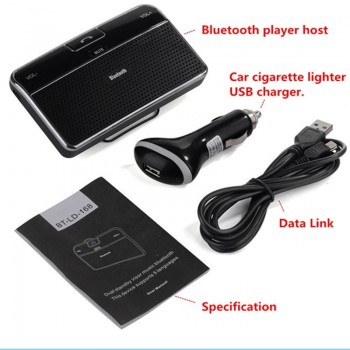 Wireless Bluetooth Handsfree Car Kit 4.0 Car Bluetooth Speakerphone with Handsfree Calling Voice Guidance Adapter Charger