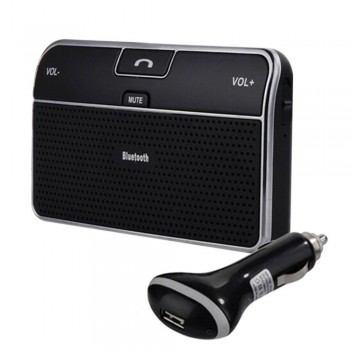 Wireless Bluetooth Handsfree Car Kit 4.0 Car Bluetooth Speakerphone with Handsfree Calling Voice Guidance Adapter Charger