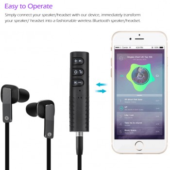 3.5mm jack Bluetooth Car Kit Hands free Stereo Receiver Adapter 3.5mm AUX Transmitter for Car Speaker Mp3 player earphones Sport