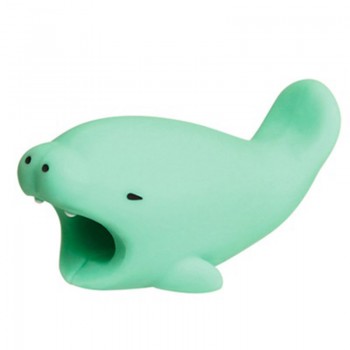 Cute Cable Protector Bite for Iphone cable Winder Phone holder Accessory cable dog biters rabbit cat Animal doll squishy toys