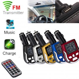 2018 New Fashionable appearance LCD Car MP3 MP4 Player Wireless FM Transmitter Modulator SD/ MMC Card w/ Remote Support SD Card