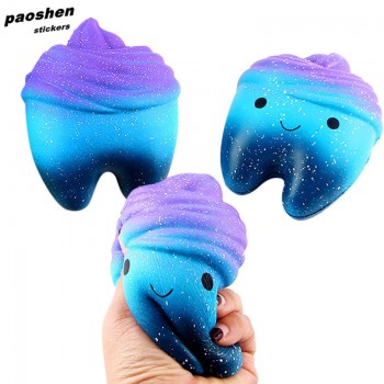 Kawaii Anti-stress Cute Squishy Charm Slow Rising Unicorn Squishes Galaxy Peach Squishi Banana Poo Tooth Cake Cream PU Toy