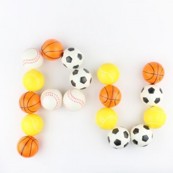 6.3CM Cute Football/Basketball/Tennis/Baseball Squishy Relieves Stress Slow Rising Phone Straps Sweet Scented Bread Cake Kid Toy