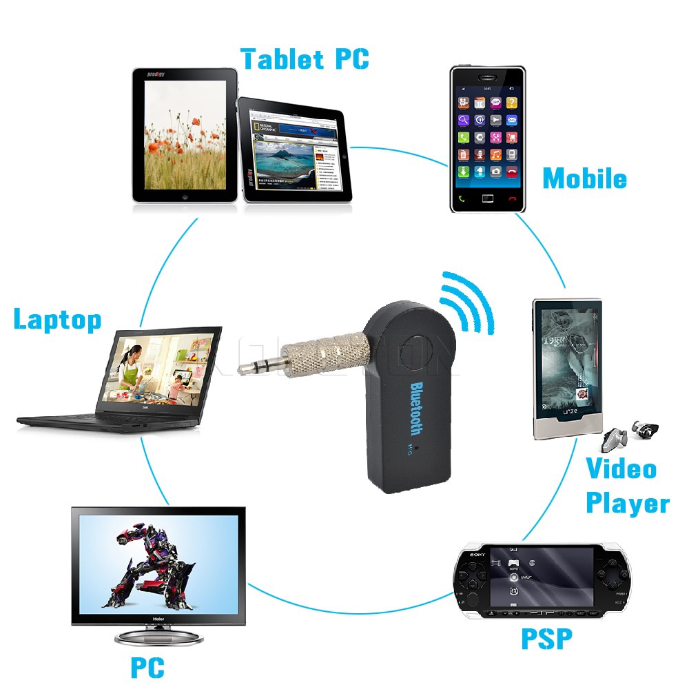 Bluetooth AUX Audio 3.5MM Jack Music Bluetooth Receiver Car Kit Wireless Speaker Headphone Adapter Hands