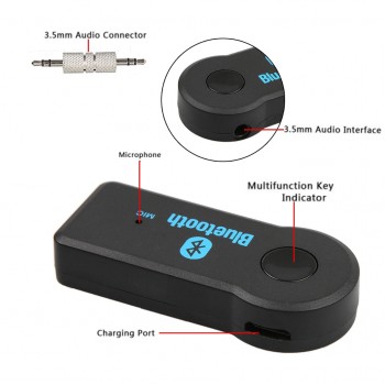 Bluetooth AUX Audio 3.5MM Jack Music Bluetooth Receiver Car Kit Wireless Speaker Headphone Adapter Hands