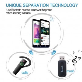 Bluetooth Car Kit AUX Wireless Portable mini Black Bluetooth Music Audio Receiver Adapter 3.5mm Stereo Audio for iPhone