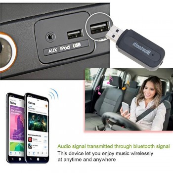 Bluetooth Car Kit AUX Wireless Portable mini Black Bluetooth Music Audio Receiver Adapter 3.5mm Stereo Audio for iPhone