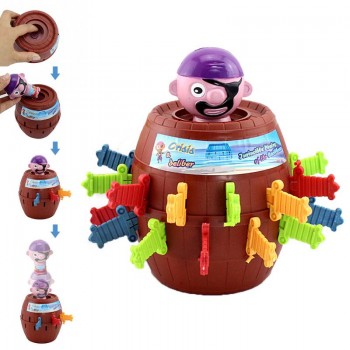 Kids Funny Gadget Pirate Barrel Game Toys for Children Lucky Stab Pop Up Toy