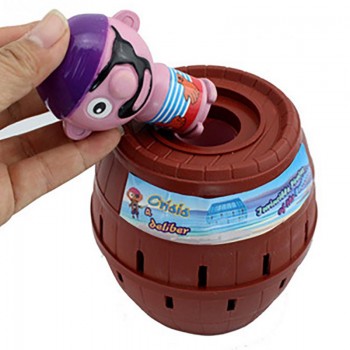 Kids Funny Gadget Pirate Barrel Game Toys for Children Lucky Stab Pop Up Toy