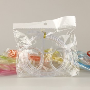Fun soft plastic straw funny glasses flexible drinking toys party joke tube tools kids baby birthday party toys
