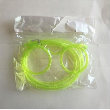 Fun soft plastic straw funny glasses flexible drinking toys party joke tube tools kids baby birthday party toys