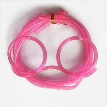 Fun soft plastic straw funny glasses flexible drinking toys party joke tube tools kids baby birthday party toys