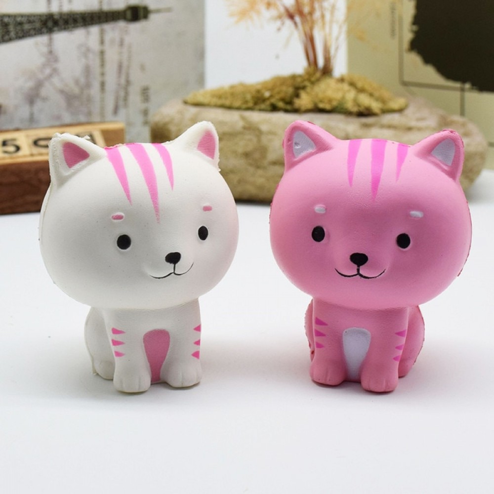 LeadingStar Cartoon Cat Squishy Slow Rising Phone Straps Cute Kitten Soft Squeeze Bread Charms Scented Kids Toy