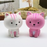 LeadingStar Cartoon Cat Squishy Slow Rising Phone Straps Cute Kitten Soft Squeeze Bread Charms Scented Kids Toy