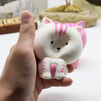 LeadingStar Cartoon Cat Squishy Slow Rising Phone Straps Cute Kitten Soft Squeeze Bread Charms Scented Kids Toy